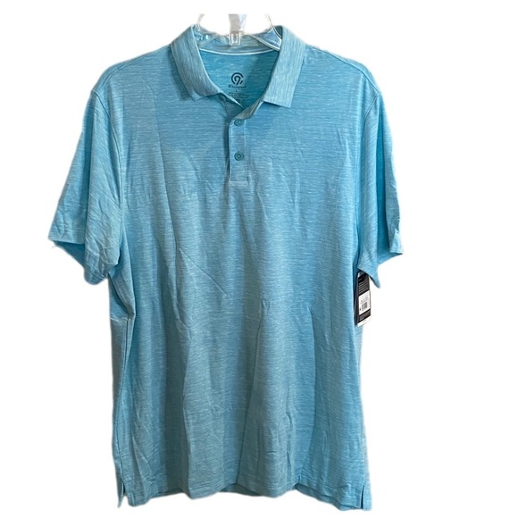 NEW! C9 Champion Active Wear Men's Aqua Blue Golf Polo Shirt - Picture 3 of 4